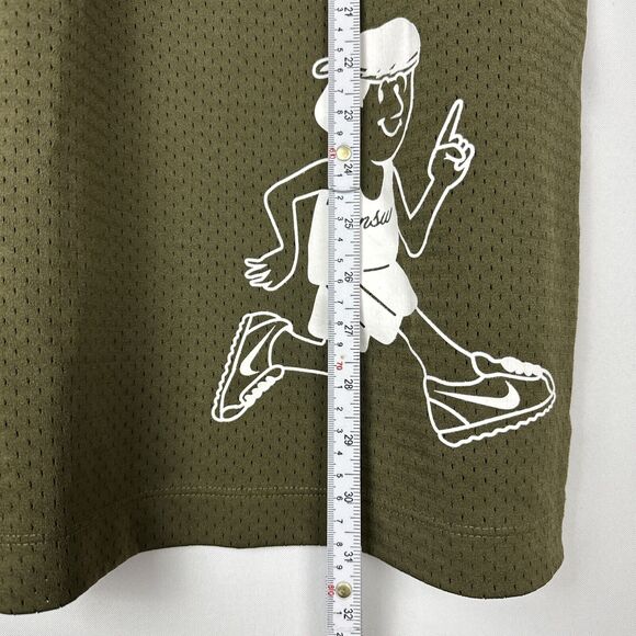 Nike NSW Mens Size Medium Army Green Logo Mesh Short Sleeve Shirt 928627-395 - Picture 7 of 12